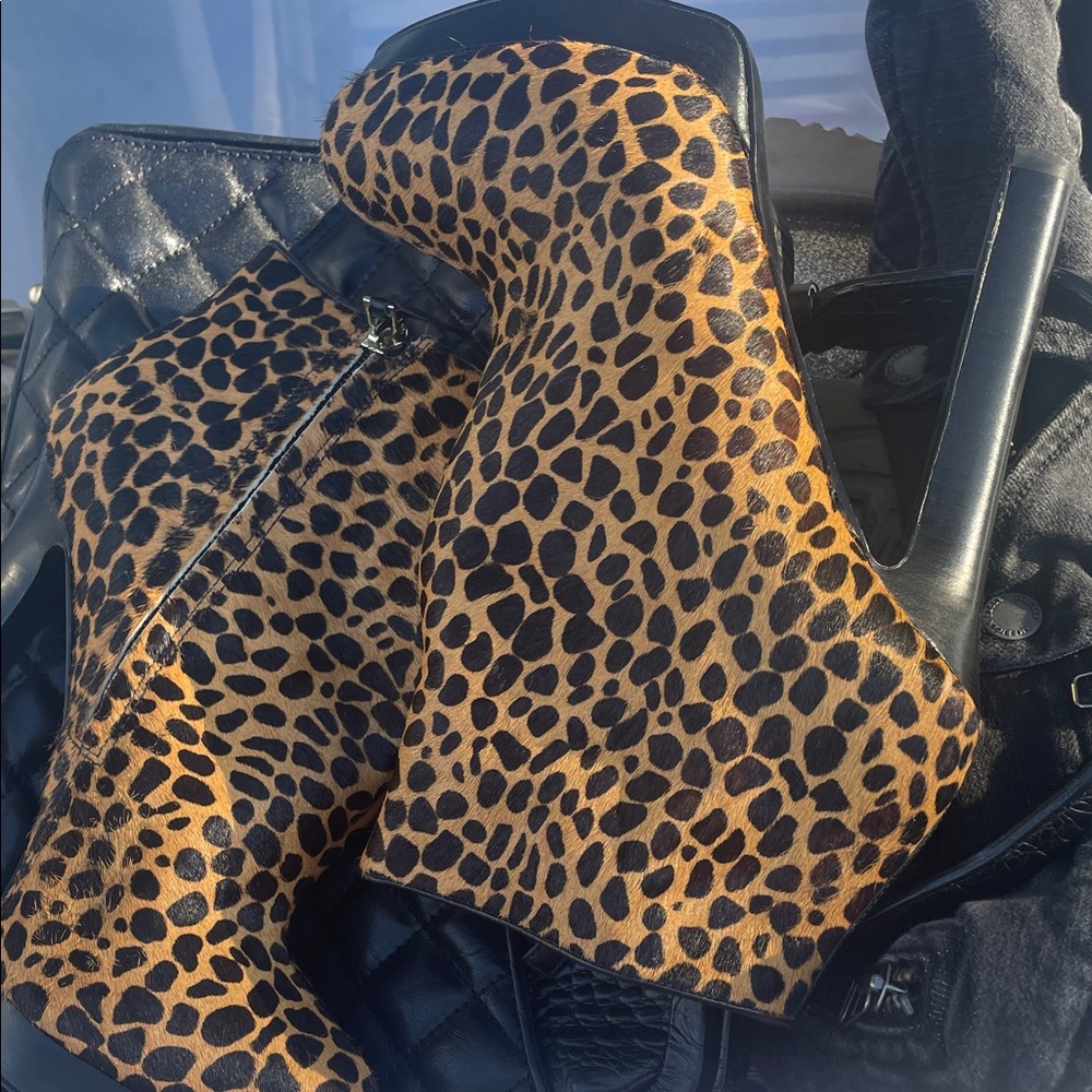 Nine West Animal Print Ankle Booties